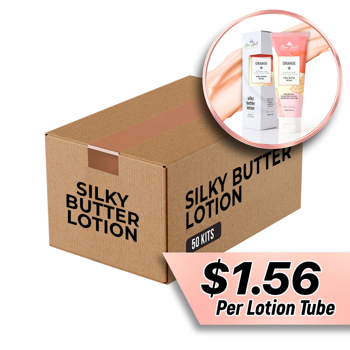 Silky Butter Lotion Case / Orange (50 Tubes)